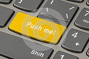 Computer notebook keyboard with Push me key photo