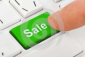 Computer notebook keyboard with Sale key