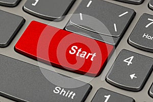 Computer notebook keyboard with Start key
