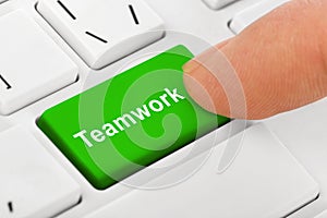 Computer notebook keyboard with Teamwork key