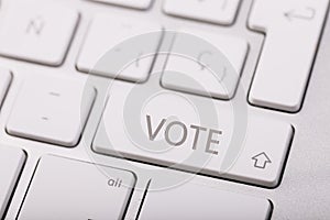 Computer notebook keyboard with vote key