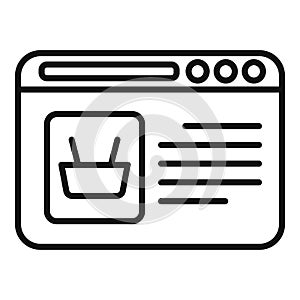 Computer online store icon outline vector. Sale shop