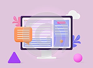 Computer with open pages