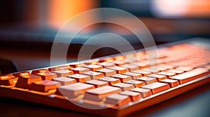 computer orange background technology