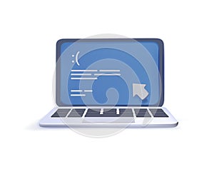 Computer outage, error, failure causing by software update mistake, operating system crash or cyber attack, server down