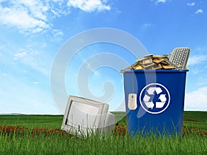 Computer parts trash