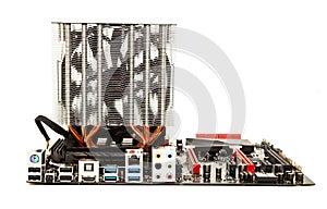 Computer PC motherboard front view