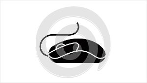 computer peripheral mouse silhouette icon for technology and electronics