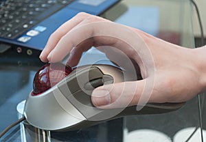 Computer peripheral trackball