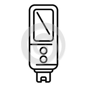 Computer ph meter icon outline vector. Sensor device