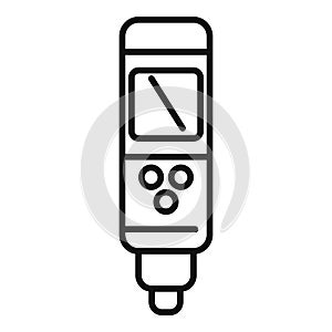 Computer ph meter icon outline vector. Soil measure