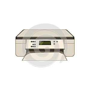 computer photo printer cartoon vector illustration