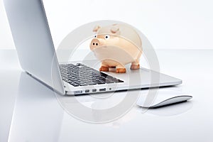 Computer Piggy Bank Technology Finance