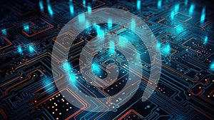 computer pixelated techno circuitry