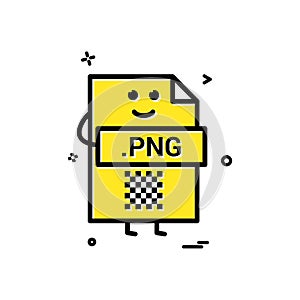 Computer png file format type icon vector design
