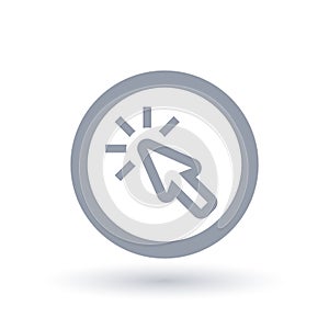Computer pointer icon. Cursor select click sign