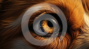 Computer Portrait: Eye-catching Dog Eye Animal Skin Texture Art