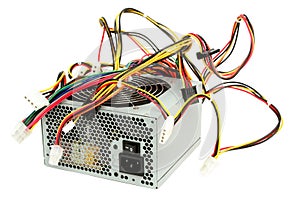 Computer power supply with fan