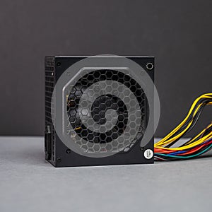computer power supply unit with cables..