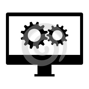 Computer processing data and system optimization icon