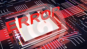Computer processing work Notify a security alarm error.computer system notification,Error System hacked