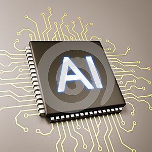 Computer Processor Artificial Intelligence Concept