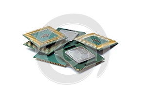 Computer processor celeron sl5zf, CPU isolated on white background