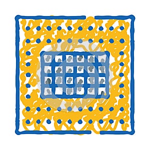 Computer processor chip with electronic circuits pattern