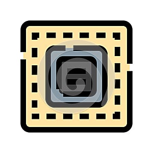 Computer processor chip icon representing technology and innovation