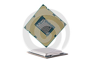 Computer Processor Chips white background