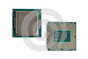 Computer Processor Chips white background