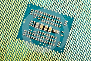 Computer processor closeup