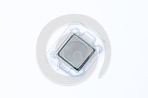 Computer processor CPU Central processing unit microchip isolated on white background