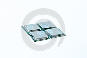 Computer processor CPU Central processing unit microchip isolated on white background