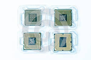 Computer processor CPU Central processing unit microchip isolated on white background