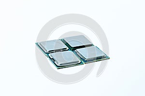 Computer processor CPU Central processing unit microchip isolated on white background