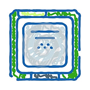Computer processor microchip integrated circuit icon design