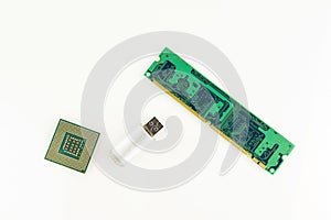 Computer Processor, RAM Chip And Portable Memory Stick