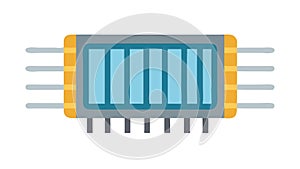 Computer Processor Unit, Microchip Technology, vector design Generative AI