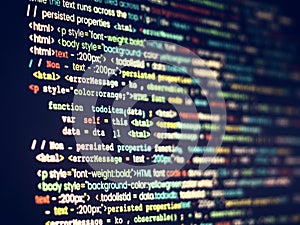 Computer program coding on screen