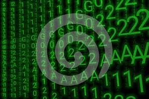 Computer program,digital statistics,computer generated hacking information technology concept,Programming code running down a