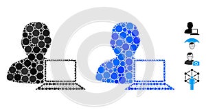 Computer Programmer Mosaic Icon of Circle Dots