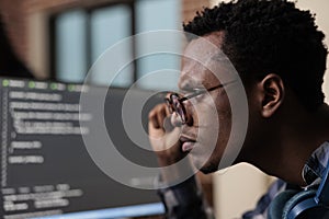 Computer programmer puzzled by nonfunctional security algorithm and company corrupted database.