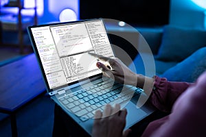 Computer Programmer Using Development Software