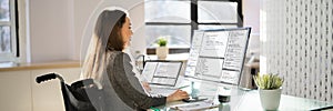 Computer Programmer Writing Program Code On Computer