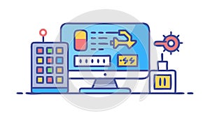 Computer Programming and Artificial Intelligence Development, vector design Generative AI