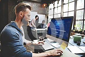 Computer Programming Data Digital Coding Concept