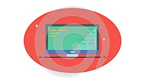 Computer Programming Icon, Code Development, Software, vector design Generative AI
