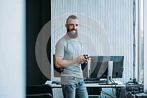 Computer programming software developer office