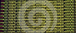 Computer programming source code.Abstract computer script source code background.Html code developing a screen.Web or application
